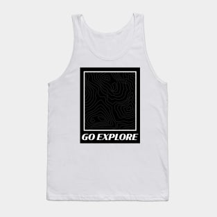 Go Explore Topographic Adventure Map Tank Top